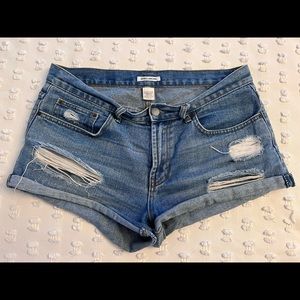 Billabong Distressed jean shorts